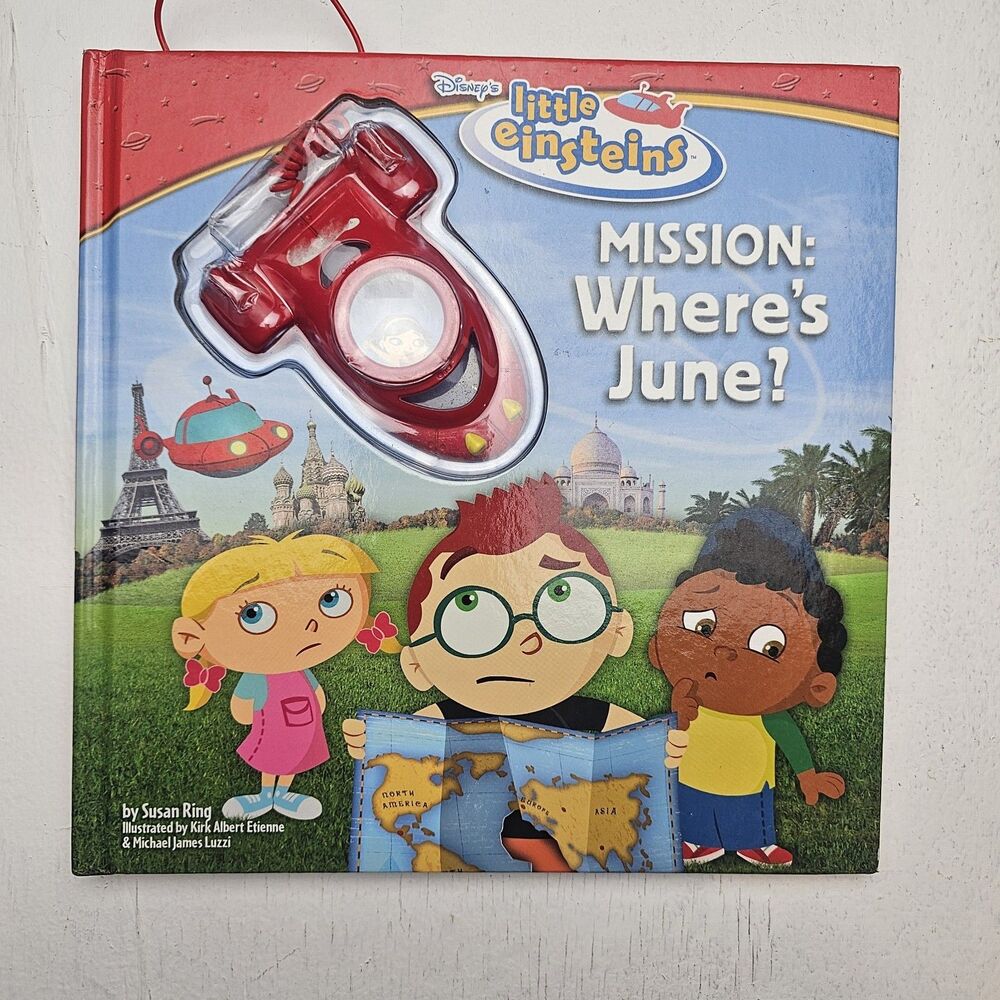 Disney's Little Einsteins Mission: Where's June? Book magnifying glass 2006 vtg
